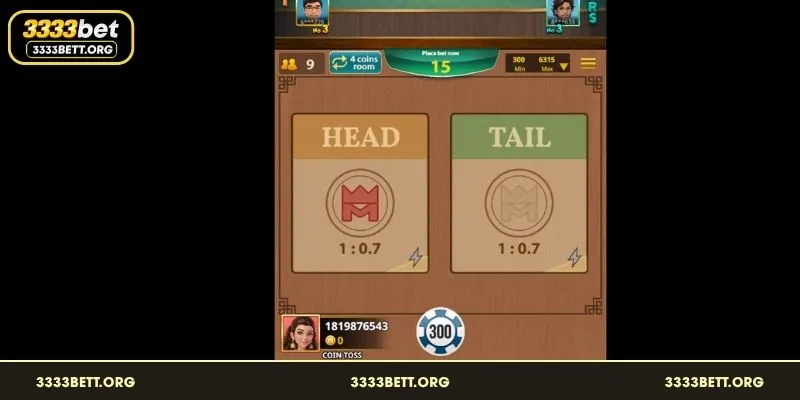 High definition mobile interface for the coin flipping game