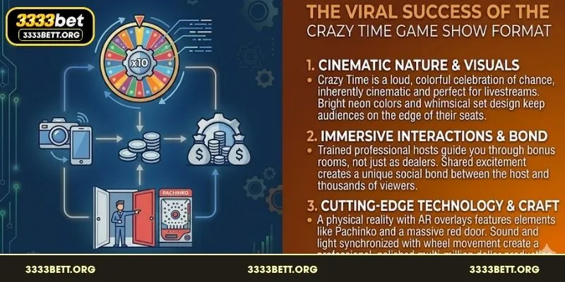 Participate in the high-energy Crazy Time live wheel show