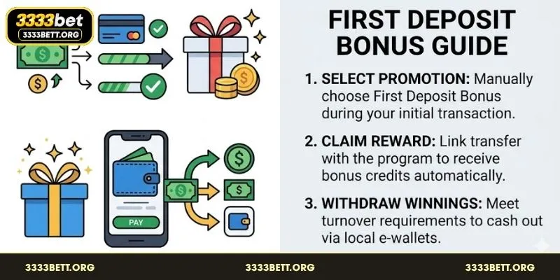 Selecting the First Deposit in the transaction menu